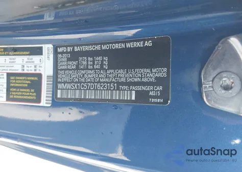 2013 Mini Coupe Cooper from USA, damaged, VIN WMWSX1C57DT623151